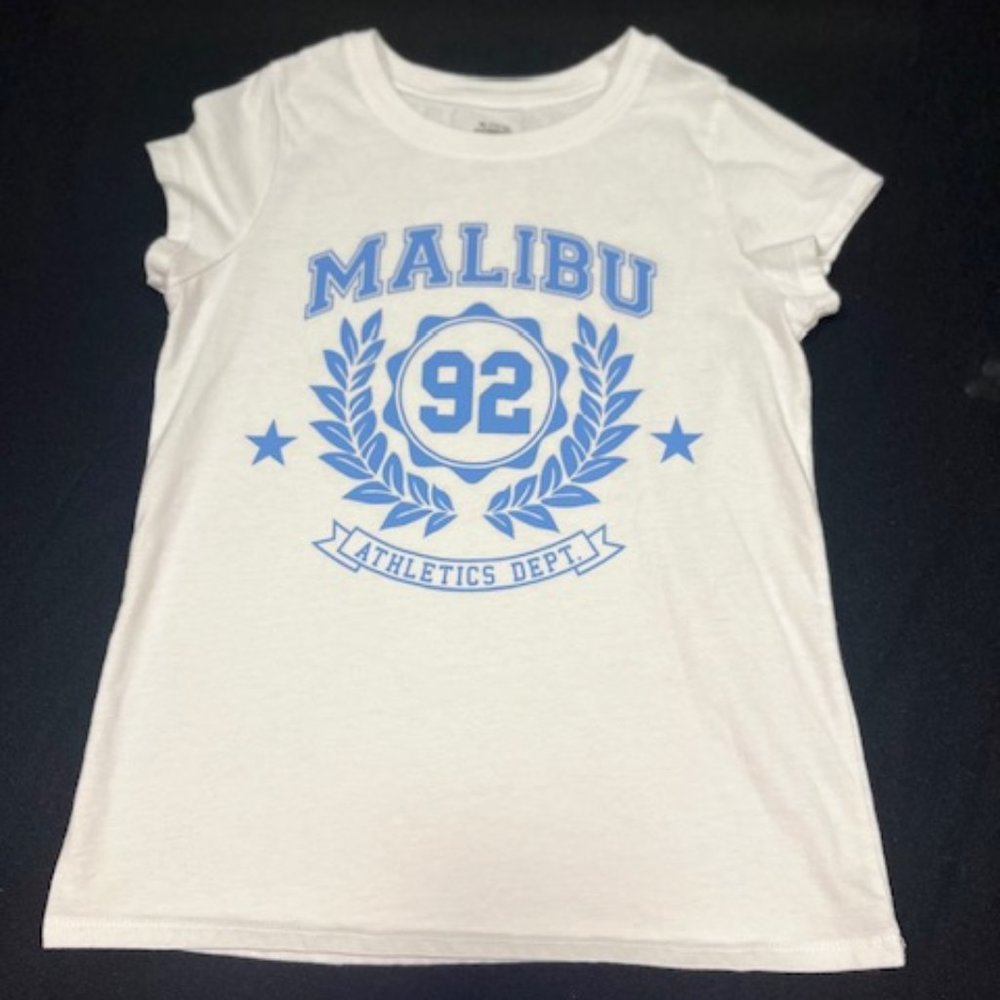 Girls T-shirt Malibu Athletic Department Size Kids 14-16